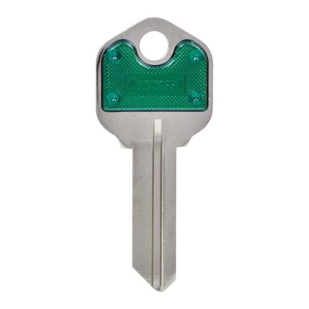 Homecare Products House of Office 66-Single Sided Universal Key Blank; Green - Pack of 10 HO148151